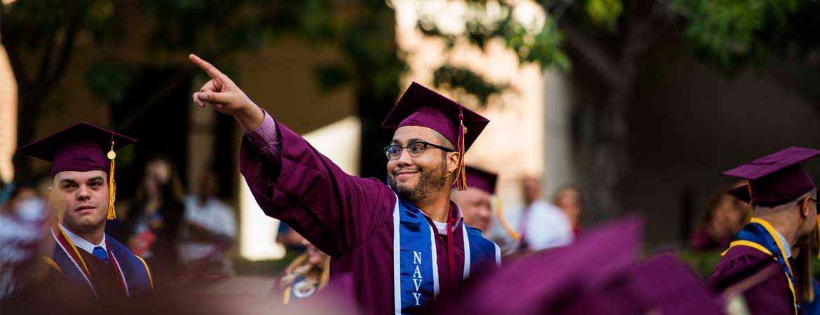 veteran at graduation